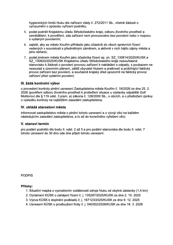 Návrh usnesení deponie Kouřim 2. strana